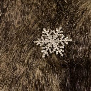 Silver Snowflake Pin generous size